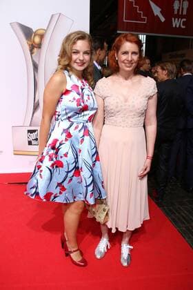 Monica Lierhaus and her niece Greta at the Sport Bild Award on 27.08.2018 in Hamburg Sportbild Award 2018 Presentation in Hamburg