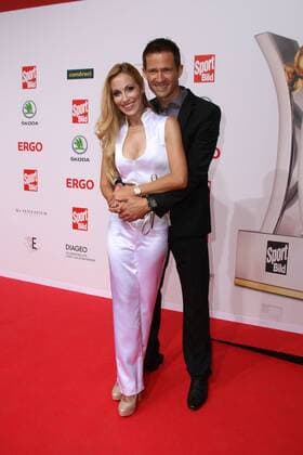 Andrea Kaiser and her husband Sebastien Ogier at the presentation of the Sport Bild Award on 27.08.208 in Hamburg. Sportbild Award 2018 Presentation in Hamburg