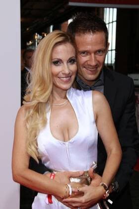 Andrea Kaiser and her husband Sebastien Ogier at the presentation of the Sport Bild Award on 27.08.208 in Hamburg. Sportbild Award 2018 Presentation in Hamburg