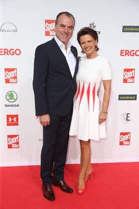 Clemens and Margit Tönnies Awarded the Sport Bild Award at the fish auction hall Große Elbstraße in Hamburg on 27 8 2018