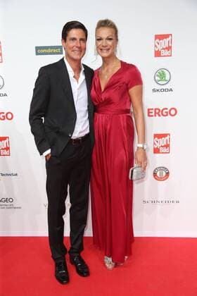 Marcus Höfl and Maria Höfl Riesch Presentation of the Sport Bild Award in the fish auction hall Große Elbstraße in Hamburg on 27 8 2018