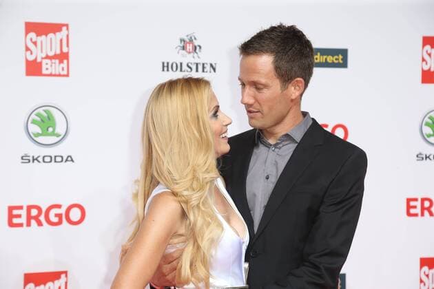 Andrea Kaiser and husband Sebastien Ogier Awarded the Sport Bild Award in the fish auction hall Große Elbstraße in Hamburg on 27 8 2018