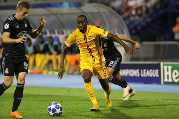 Zagreb, 28 08 2018 - Stadion Maksimir, UEFA Champions League - 2018 19, GNK Dinamo (blue) - BSC Young Boys (yellow) Nicolas Moumi Ngamaleu (13) 