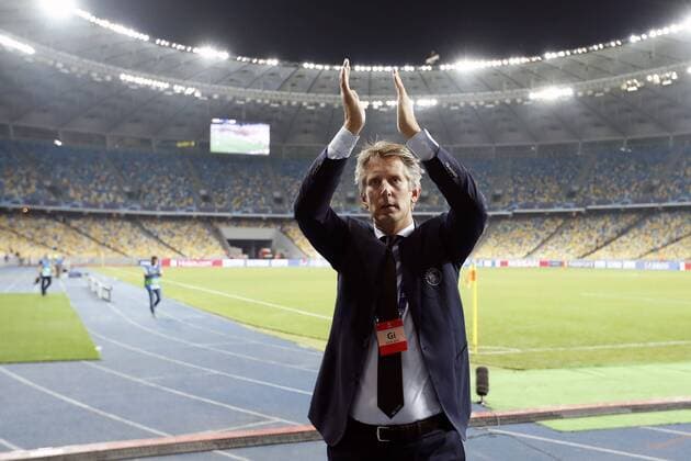 Ajax general director Edwin van der Sar during the UEFA Champions League play offs round second leg match between Dynamo Kyiv and Ajax Amsterdam at the NSK Olimpiyskyi on August 28, 2018 in Kyiv, Ukraine UEFA Champions League 2018 2019 xVIxVIxImagesx xMauricexvanxSteenxIVx 11924944