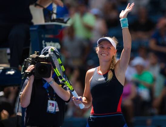 August 28, 2018 - Caroline Wozniacki of Denmark in action during the first round of the 2018 US Open Grand Slam tennis tournament. New York, USA. August 28th 2018. 2018 US Open - 28 Aug - ZUMAa181 20180828_zaa_a181_055 Copyright: xAFP7x