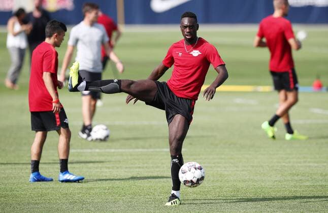 RB Leipzig Training Euro League Qualifiers Leipzig 29 08 2018 RBL Training Center Soccer GER Qualifying for the UEFA Europa League Play off RB LEIPZIG Training the day before the match against Sorja Luhansk In the picture Jean Kevin Augustin 29 RB Leipzig