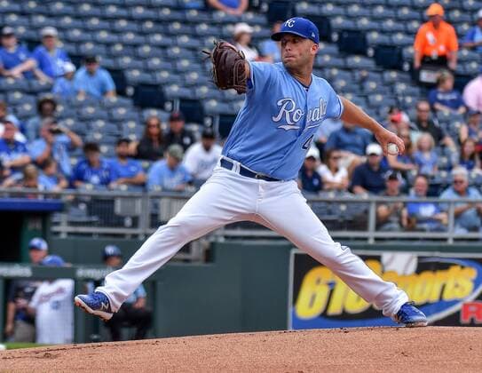 August 29, 2018 - Kansas City, MO, USA - Kansas City Royals starting pitcher Danny Duffy throws in the first inning against the Detroit Tigers on Wednesday, Aug. 29, 2018 at Kauffman Stadium in Kansas City, Mo. Detroit Tigers vs. Kansas City Royals - ZUMAm67_ 20180829_zaf_m67_005 Copyright: xJohnxSleezerx