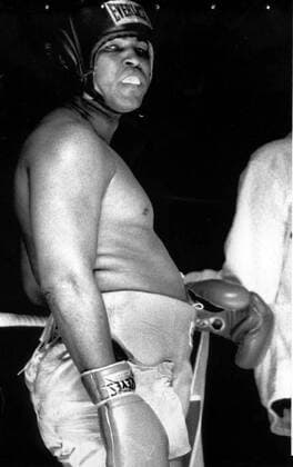 WORLD HEAVYWEIGHT CHAMPION MUHAMMAD ALI APPEARS TO HAVE BEEN TASTING THE GOOD LIFE SINCE RECLAIMING HIS BOXING CROWN LAST SEPTEMBER . THE CHAMP,AFTER 10 UNEXCITING ROUNDS OF EXHIBITION BOXING, APOLOGIZED TO THE FANS FOR HIS POOR SHAPE AND PROMISED TO BOX ONLY ONE MORE TIME AND THEN RETIRE. .HPT WST BELGA  x85197285stx