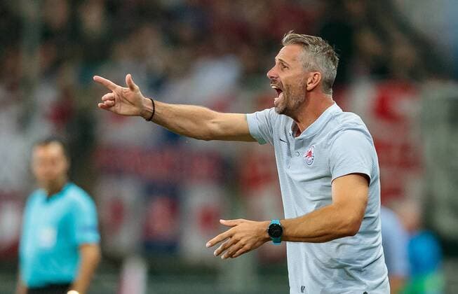 29 08 2018 Red Bull Arena Salzburg UEFA Champions League Salzburg vs Red Star Belgrade Qualification Rueckspiel im Bild Coach Marco Rose Salzburg during the UEFA Champions League Qualifying 2nd Leg match between FC Salzburg and Red Star Belgrade at the Red Bull Arena in Salzburg Austria on 2018 08 29 Salzburg  EX_FEI