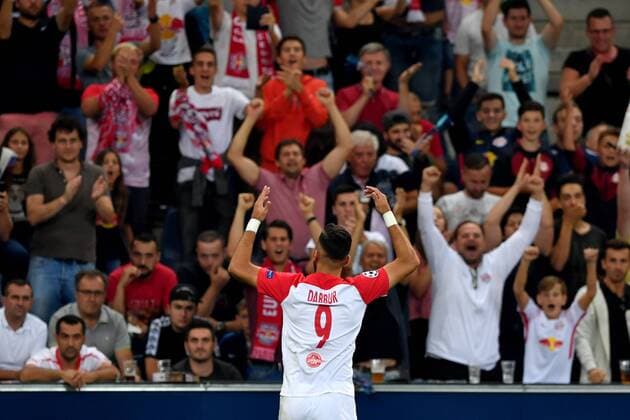 Sport Bilder des Tages SOCCER - CL quali, RBS vs Belgrade SALZBURG,AUSTRIA,29.AUG.18 - SOCCER - UEFA Champions League qualification play-off, Red Bull Salzburg vs FC Red Star Belgrade. Image shows the rejoicing of Munas Dabbur (RBS). GEPAxpictures xFlorianxErtl