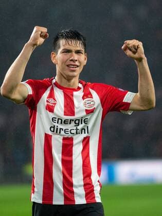 Hirving Lozano of PSV during the UEFA Champions League play offs round second leg match between PSV Eindhoven and BATE Borisov at the Philips stadium on August 29, 2018 in Eindhoven, The Netherlands UEFA Champions League 2018 2019 xVIxVIxImagesx xTomxBodexMultimediaxIVx 11933345