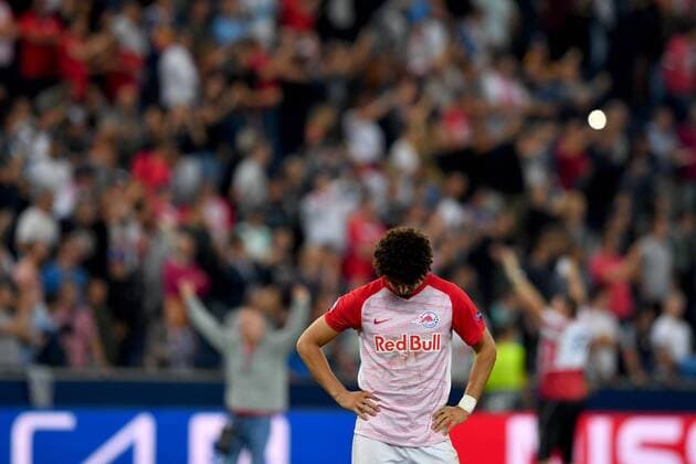 SOCCER - CL quali, RBS vs Belgrade SALZBURG,AUSTRIA,29.AUG.18 - SOCCER - UEFA Champions League qualification play-off, Red Bull Salzburg vs FC Red Star Belgrade. Image shows the disappointment of Andre Ramalho (RBS). GEPAxpictures xFlorianxErtl