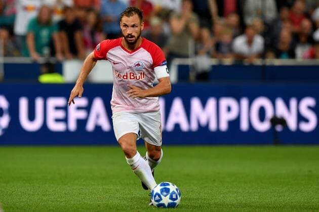 SOCCER - CL quali, RBS vs Belgrade SALZBURG,AUSTRIA,29.AUG.18 - SOCCER - UEFA Champions League qualification play-off, Red Bull Salzburg vs FC Red Star Belgrade. Image shows Andreas Ulmer (RBS). GEPAxpictures xFlorianxErtl