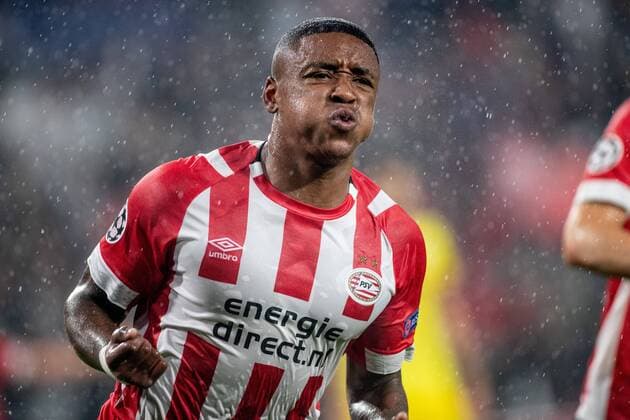 Steven Bergwijn of PSV during the UEFA Champions League play offs round second leg match between PSV Eindhoven and BATE Borisov at the Philips stadium on August 29, 2018 in Eindhoven, The Netherlands UEFA Champions League 2018 2019 xVIxVIxImagesx xTomxBodexMultimediaxIVx 11933843