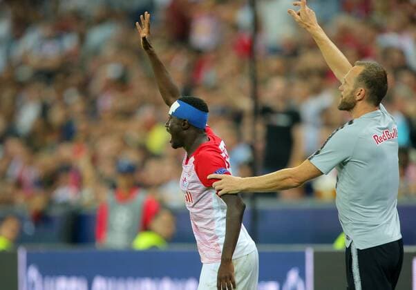 SOCCER - CL quali, RBS vs Belgrade SALZBURG,AUSTRIA,29.AUG.18 - SOCCER - UEFA Champions League qualification play-off, Red Bull Salzburg vs FC Red Star Belgrade. Image shows Amadou Haidara (RBS). GEPAxpictures xThomasxBachun