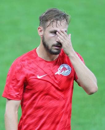 SOCCER - CL quali, RBS vs Belgrade SALZBURG,AUSTRIA,29.AUG.18 - SOCCER - UEFA Champions League qualification play-off, Red Bull Salzburg vs FC Red Star Belgrade. Image shows Andreas Ulmer (RBS) during warm-up. GEPAxpictures xThomasxBachun