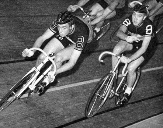 - BRUSSELS, BELGIUM (FILE) : This file picture dated 10 November 1965 shows Eddy Merckx and Patrick Sercu during the Six-day racing of Brussels. ARCHIVES  x85202197stx