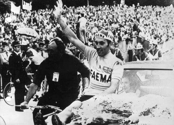Eddy Merckx wins the Tour de France. (BELGA ARCHIVES)  x85218264stx