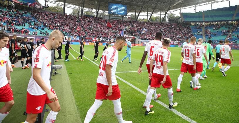 RB Leipzig Luhansk Soccer Euro League Qualifiers Leipzig 30 08 2018 Red Bull Arena Soccer UEFA Europa League Playoff Qualification RUKE RB Leipzig vs FK Sorja Luhansk UKR Pictured