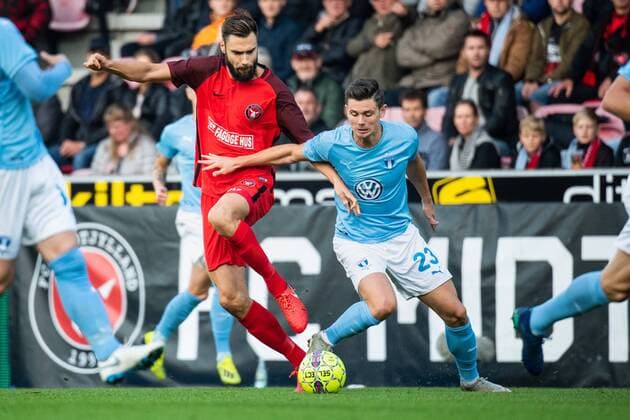 180830 or Midtjylland or Midtjylland and Marcus Antonsson or Malmö FF during the Europe League qualifying match between Midtjylland and Malmö FF on August 30, 2018 in Herning Photo Ludvig Thunman BILDBYR N code LT 35529  Copyright: LUDVIGxTHUNMAN BB180830LT029