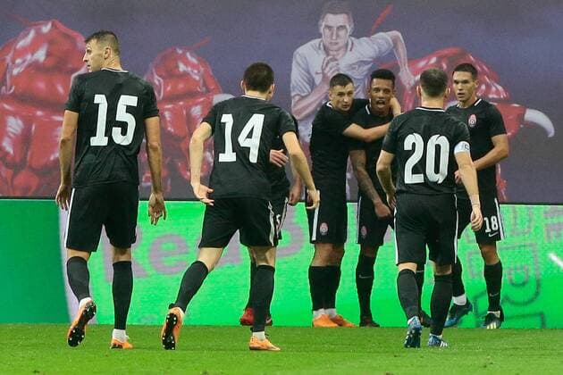 30 08 2018 xtgx Football Europa League Qualifiers RB Leipzig Sorja Luhansk emspor v 1 Rafael Ratao Luhansk 21 Cheers Torjubel celebrates the goal DFL DFB REGULATIONS PROHIBIT ANY USE OF PHOTOGRAPH as IMAGE SEQUENCES and or QUASI VIDEO Leipzig