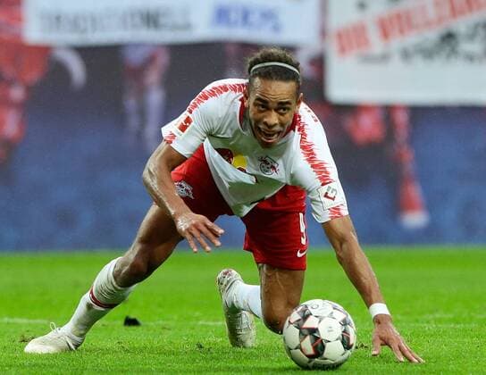 30 08 2018 xtgx Football Europa League Qualifiers RB Leipzig Sorja Luhansk emspor v1 Yussuf Poulsen Leipzig 9 slips off the ball and misses the opportunity DFL DFB REGULATIONS PROHIBIT ANY USE OF PHOTOGRAPH as IMAGE SEQUENCES and or QUASI VIDEO Leipzig