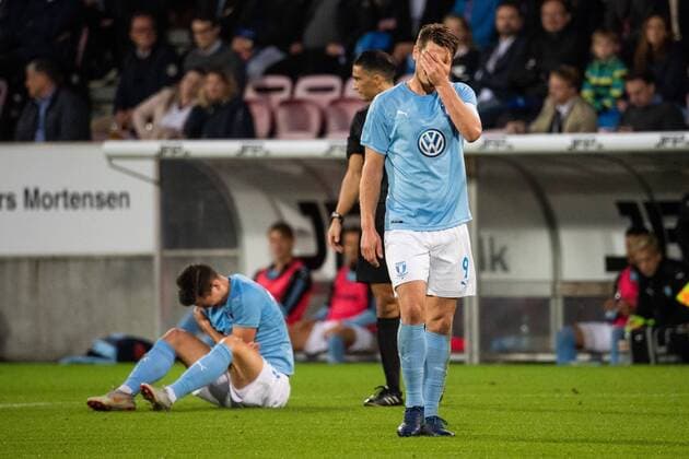 180830 Markus Rosenberg or Malmö FF looks dejected during the Europe League qualifying match between Midtjylland and Malmö FF on August 30, 2018 in Herning Photo Ludvig Thunman BILDBYR N code LT 35529  Copyright: LUDVIGxTHUNMAN BB180830LT066