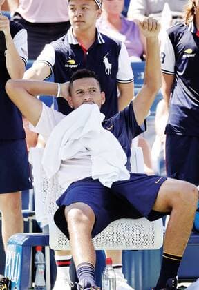 TENNIS - ATP Tennis Herren US Open 2018 NEW YORK CITY,NEW YORK,USA,30.AUG.18 - TENNIS - ATP World Tour, US Open, Grand Slam, Flushing Meadows. Image shows Nick Kyrgios (AUS). GEPAxpictures xMatthiasxHauer