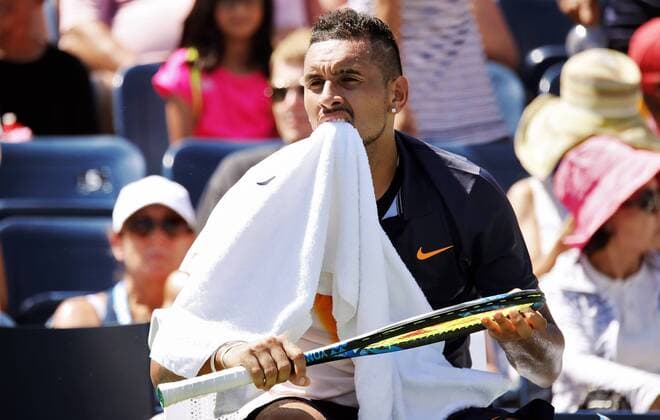 TENNIS - ATP Tennis Herren US Open 2018 NEW YORK CITY,NEW YORK,USA,30.AUG.18 - TENNIS - ATP World Tour, US Open, Grand Slam, Flushing Meadows. Image shows Nick Kyrgios (AUS). GEPAxpictures xMatthiasxHauer