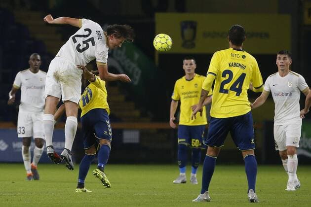 COPENHAGEN, DENMARK - AUGUST 29 : Sander Boli Berge midfielder of Genk pictured during the UEFA Europa League Play-offs 2nd leg match between Brondby IF and KRC Genk at the Brondby stadion on August 29, 2018 in Copenhagen, Denmark, 29 08 18 ( FOOTBALL : Brondby IF v KRC Genk - UEFA Europa League - 30 08 2018 PHOTONEWS PANORAMIC 