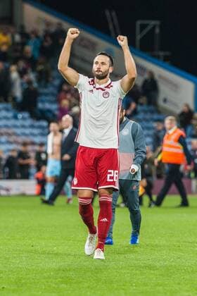 Burnley v Olympiakos F.C. UEFA Europa League Jagos Vukovic of Olympiakos celebrates following the UEFA Europa League match at Turf Moor, Burnley Content Not Available For UK Newspapers Copyright: xMattxWilkinsonx FIL-12218-0049