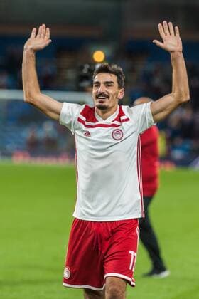 Burnley v Olympiakos F.C. UEFA Europa League Lazaros Christodoulopoulos of Olympiakos celebrates following the UEFA Europa League match at Turf Moor, Burnley Content Not Available For UK Newspapers Copyright: xMattxWilkinsonx FIL-12218-0050