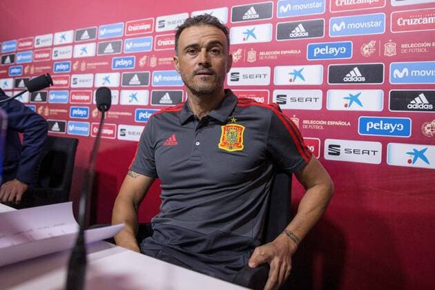 Spanish National Soccer Team s head coach Luis Enrique Martinez addresses a press conference PK Pressekonferenz at City in Las Rozas, outside Madrid, Spain, 31 August 2018. Luis Enrique announce the list of players selected for the upcoming UEFA Nation League tournament s matches against England and Croatia. Spanish national team Nationalteam s head coach Luis Enrique Martinez addresses a press conference !ACHTUNG: NUR REDAKTIONELLE NUTZUNG!  Copyright: xRodrigoxJiménezx GRAF3144 20180831-636713188232357574