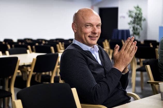 180831 Trainer Uwe Rösler is interviewed during a press meeting with Malmö FF after the draw to the Europa League on August 31, 2018 in Malmö  Copyright: LUDVIGxTHUNMAN BB180831LT007