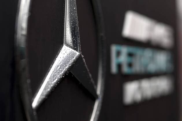 Motorsports: FIA Formula One World Championship WM Weltmeisterschaft 2018, Grand Prix of Italy, Logotype of Mercedes AMG Petronas Motorsport Monza Italy