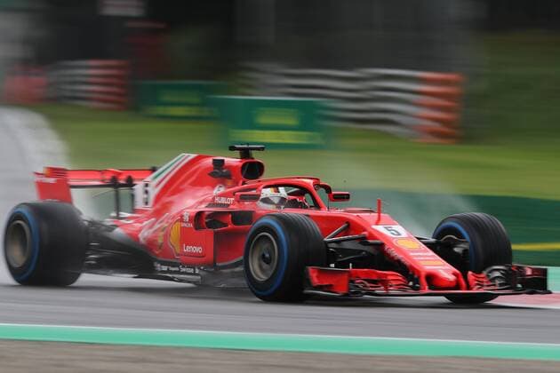 Motorsports: FIA Formula One World Championship WM Weltmeisterschaft 2018, Grand Prix of Italy, 5 Sebastian Vettel (GER, Scuderia Ferrari), (Verwendung nur in Deutschland - GERMANY ONLY) *** Motorsports FIA Formula One World Championship 2018 Grand Prix of Italy 5 Sebastian Vettel GER Scuderia Ferrari Only used in Germany GERMANY ONLY 