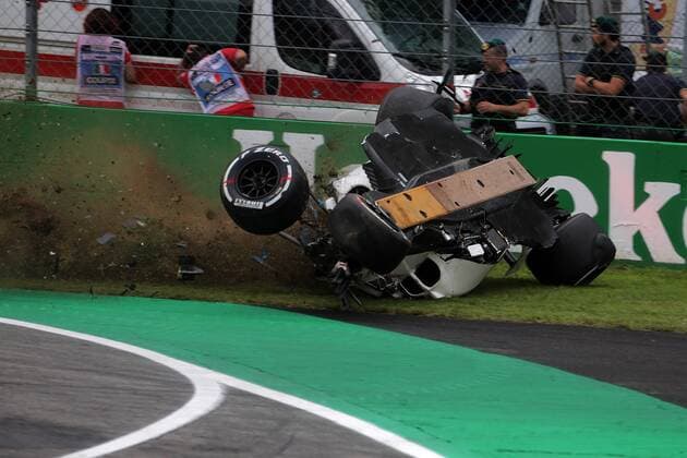 Formel 1, GP Italien, Crash Marcus Ericsson Photo4 LaPresse 31 08 2018 Monza, Italy Grand Prix Formula One Italia 2018 In the pic: Crash, Marcus Ericsson (SUE) Sauber C37  Copyright: xPhoto4 LaPressex