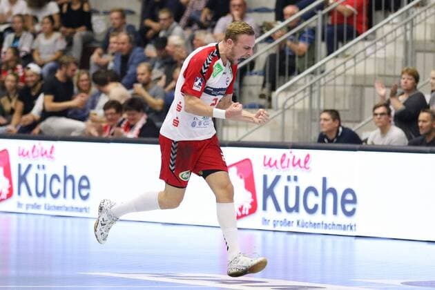 Torjubel at Lukas Blohme ASV Hamm Westphalia 2 ASV Hamm Westphalia vs TV Grosswallstadt Handball 2 Bundesliga 31 08 2018 ASV Hamm Westphalia vs TV Grosswallstadt Handball 2 Bundesliga 31 08 2018 Hamm Copyright: xEIBNER JanxStrohdiekx EP_JSK
