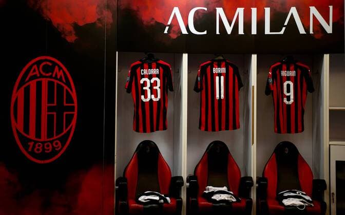 Fußball, AC Mailand Umkleide Photo Spada LaPresse august 31 , 2018 Milan , Italy soccer Milan vs Roma - Italian Football Championship League A TIM 2018 2019 - San Siro Stadium In the pic: Milan locker room  Copyright: xSpada LaPressex