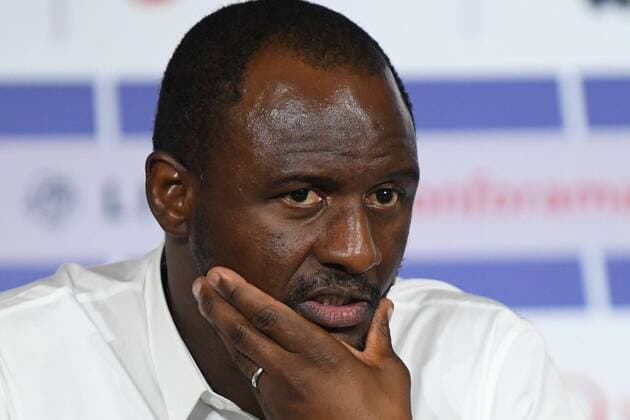 PATRICK VIEIRA (ENTRAINEUR NICE) - CONFERENCE DE PRESSE FOOTBALL : Lyon vs Nice - Ligue 1 Conforama - 31 08 2018 FEP Panoramic 