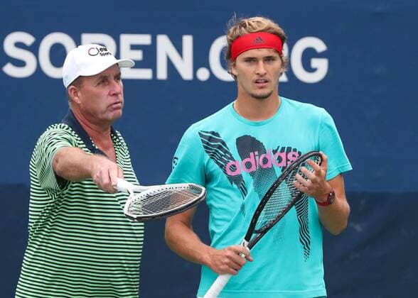 Alexander Zverev Training with Ivan Lendl Tennis US Open 2018 Grand Slam ITF ATP WTA Billie Jean King Tennis Center New York New York USA 31 August 2018 Copyright: xJuergenxHasenkopfx