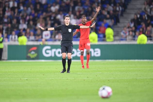 FRANCOIS LETEXIER (ARBITRE) FOOTBALL : Lyon vs Nice - Ligue 1 Conforama - 31 08 2018 FEP Panoramic 