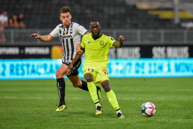 Fußball, SCO Angers - OSC Lille Jonathan Ikone ( LOSC ) FOOTBALL : SCO Angers vs Lille OSC - Ligue 1 - Angers - 01 09 2018 FedericoPestellini Panoramic 