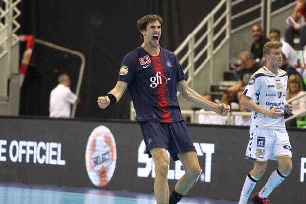 Viran Morros (Paris) HANDBALL : Trophee des Champions - Demi-Finale - Paris Saint-Germain HB vs Saint-Raphael VHB - 01 09 18 KevinDomas Panoramic 