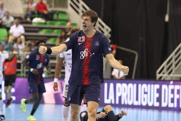 Viran Morros (Paris) HANDBALL : Trophee des Champions - Demi-Finale - Paris Saint-Germain HB vs Saint-Raphael VHB - 01 09 18 KevinDomas Panoramic 