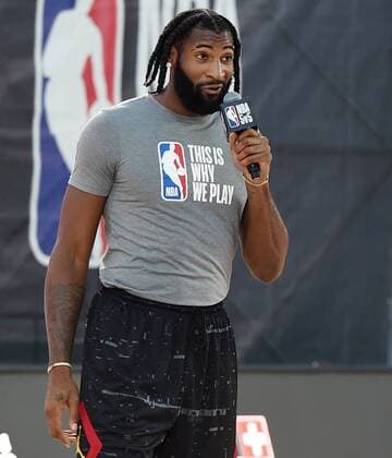 SHANGHAI, CHINA - SEPTEMBER 01: NBA Basketball Herren USA player Andre Drummond of Detroit Pistons speaks during the 2018 NBA 5v5 competition on September 1, 2018 in Shanghai, China.  Copyright: xVCGx CFP111164661608 