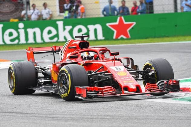 xekx 31 08 02 09 2018 FIA Formula 1 Championship Formula 1 Grand Prix of Italy 2018 GP Italia Monza Pictured here Sebastian Vettel GER 5 Scuderia Ferrari Monza Italy eel-fotografie Eberhard Krieger