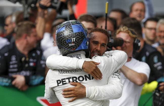 Motorsports: FIA Formula One World Championship WM Weltmeisterschaft 2018, Grand Prix of Italy, 77 Valtteri Bottas (FIN, Mercedes AMG Petronas Motorsport), 44 Lewis Hamilton (GBR, Mercedes AMG Petronas Motorsport), Monza Italy