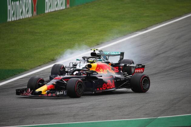 Photo4 LaPresse 02 09 2018 Monza, Italy Grand Prix Formula One Italia 2018 In the pic: Max Verstappen (NED) Red Bull Racing RB14 and Valtteri Bottas (FIN) Mercedes AMG F1 W09  Copyright: xPhoto4 LaPressex