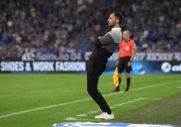 02 09 2018 Soccer GER Season 2018 2019 1 Bundesliga 2 Gameday FC Schalke 04 Hertha BSC Berlin Manager Domenico Tedesco FC Schalke 04 DFL REGULATIONS PROHIBIT ANY USE OF PHOTOGRAPH AS IMAGE SEQUENCES AND OR QUASI VIDEO Team2